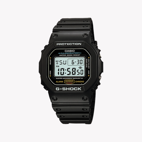 Casio G-Shock Dw-5600e-1vdf - Tough Style Unleashed Men's Resin Watch With Black Dial & Versatile Functions by i-watch