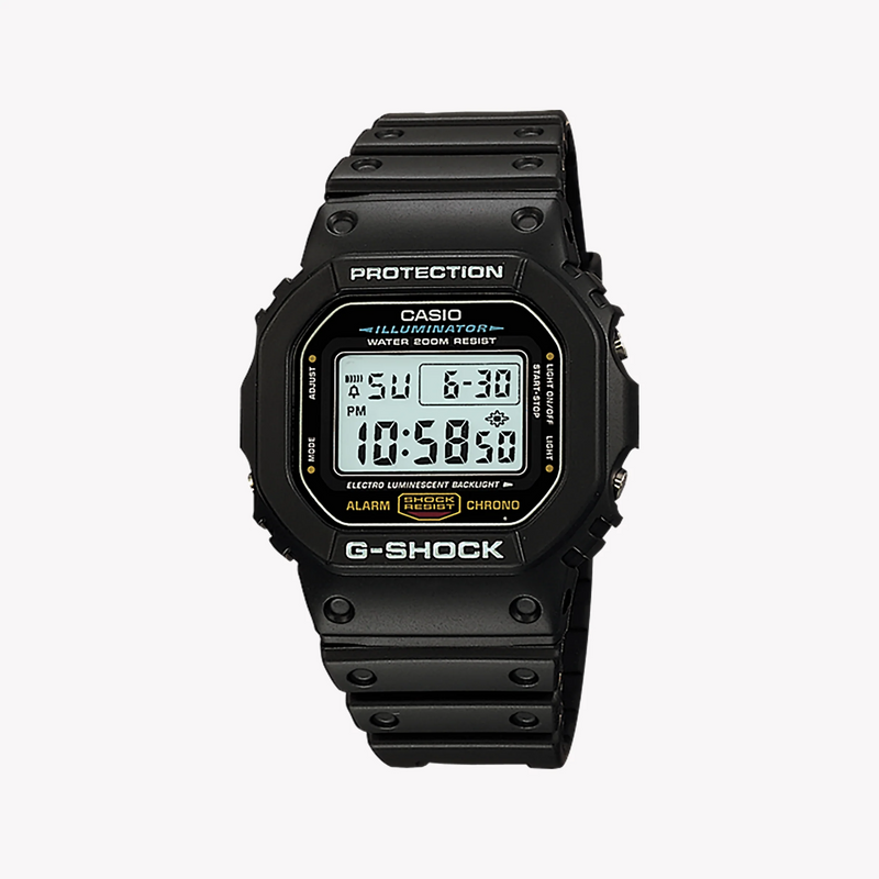 Casio G-Shock Dw-5600e-1vdf - Tough Style Unleashed Men's Resin Watch With Black Dial & Versatile Functions by i-watch