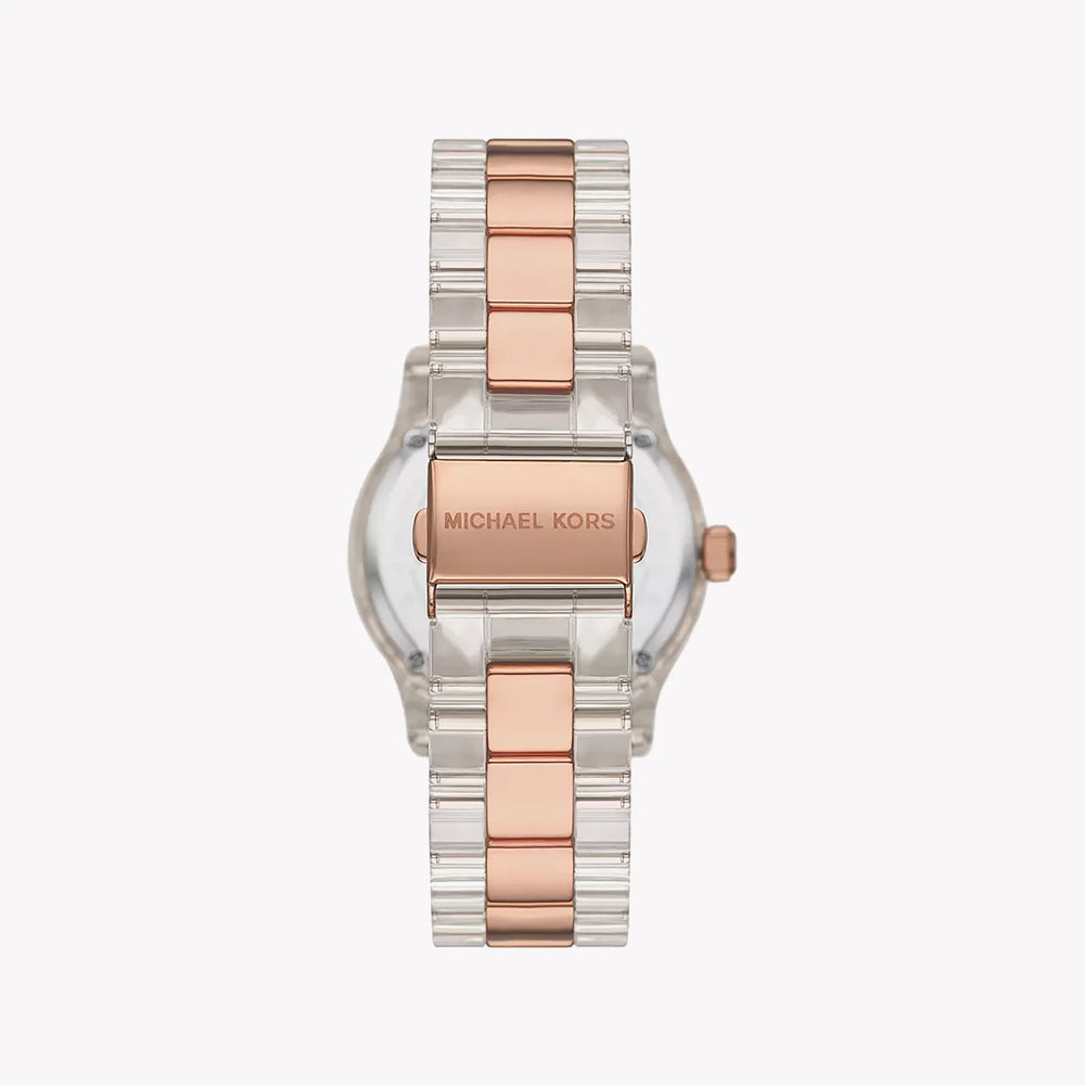 Michael Kors Women's Silver-Rose Gold Watch, Rose Gold Dial | Mk7355 by i-watch