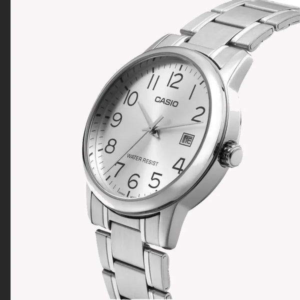 Casio Men's Stainless Steel Watch, Silver Dial | Mtp-V002d-7budf by i-watch