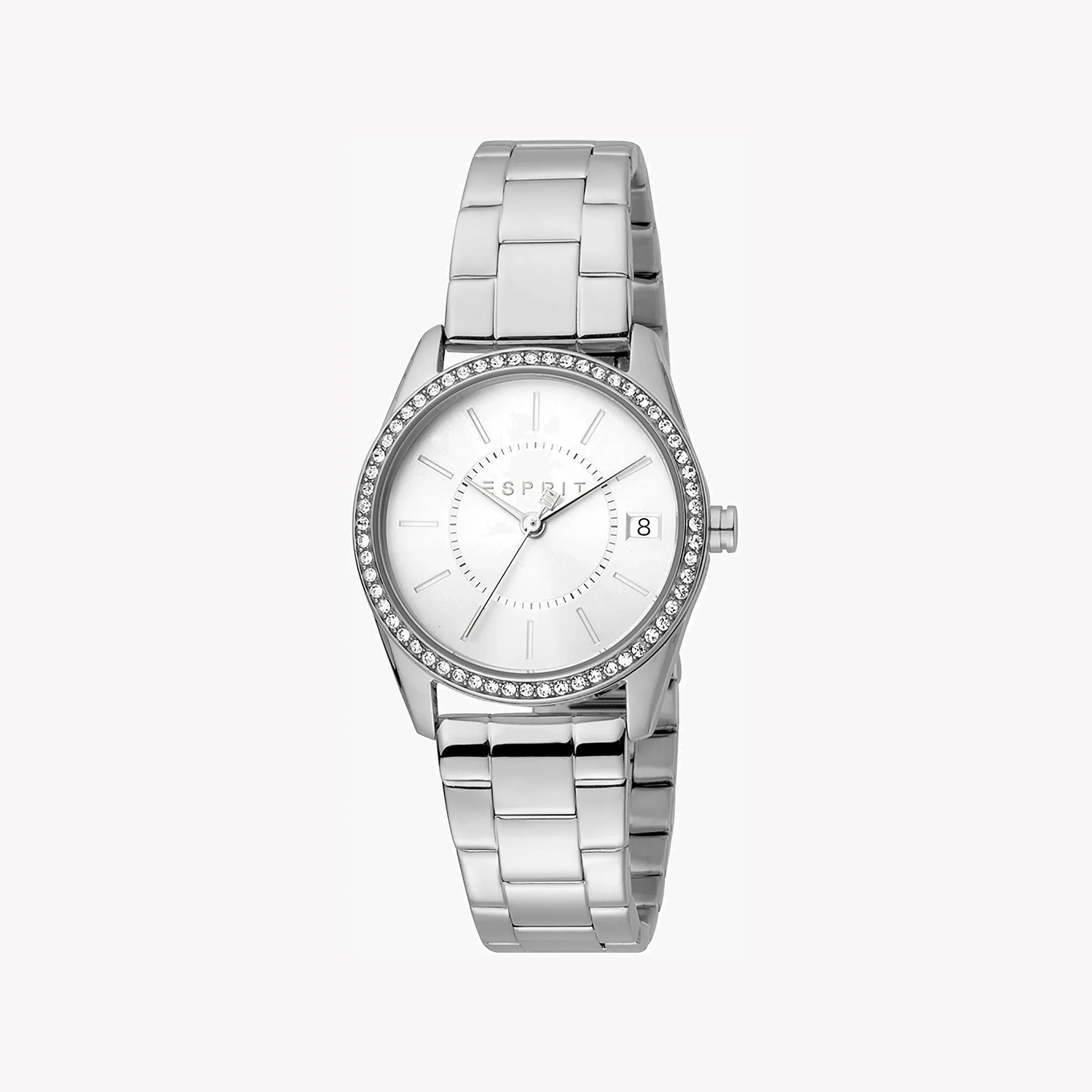 ESPRIT Women's Watch with Silver Stainless Steel Case and Silver Stainless Steel Band