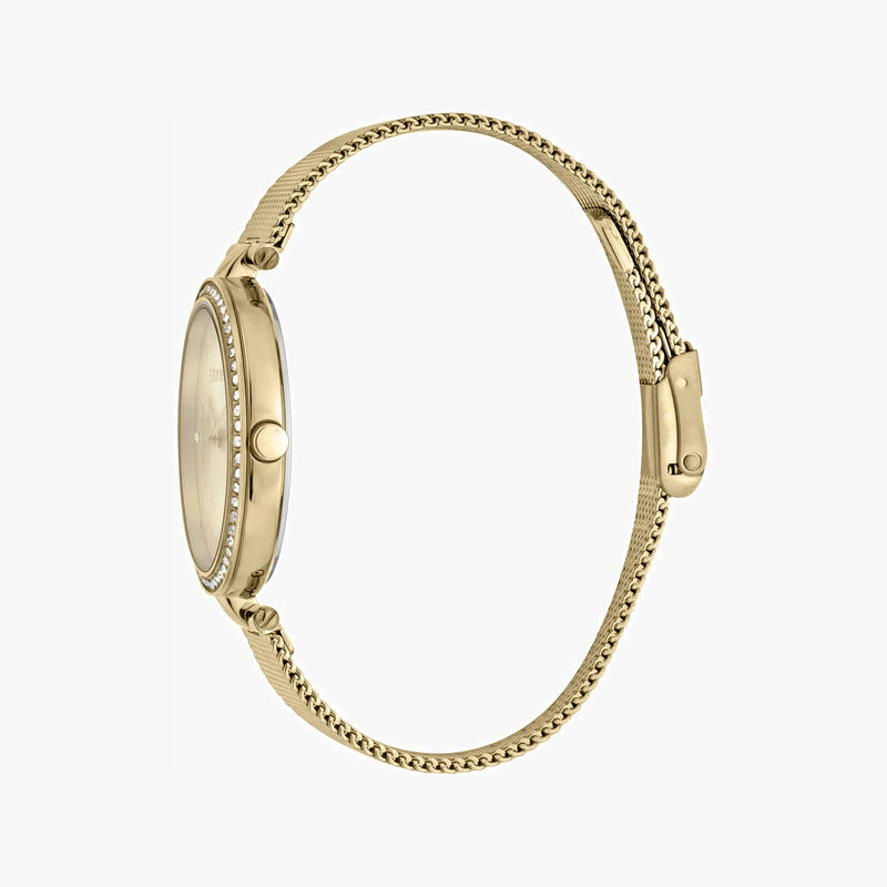 Esprit Women's Gold Stainless Steel Watch, Champagne Dial | Es1l215m0035 by i-watch
