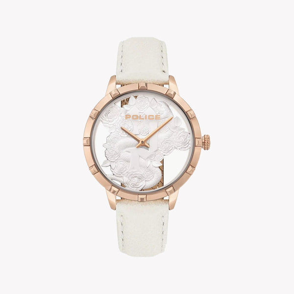 Police Women's Gold Watch, White Dial | Pl-16041msr_01 by i-watch