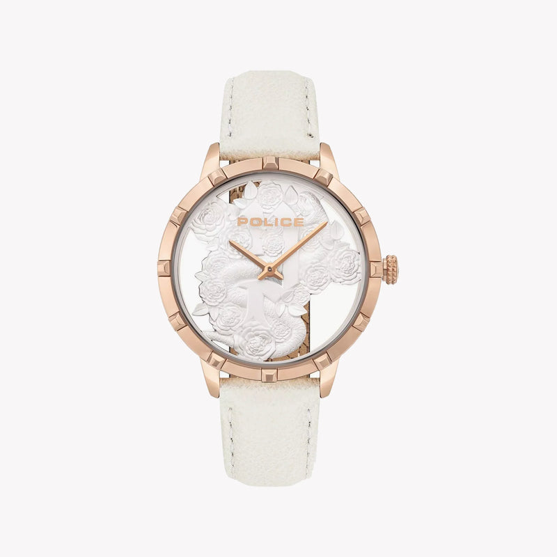 Police Women's Gold Watch, White Dial | Pl-16041msr_01 by i-watch