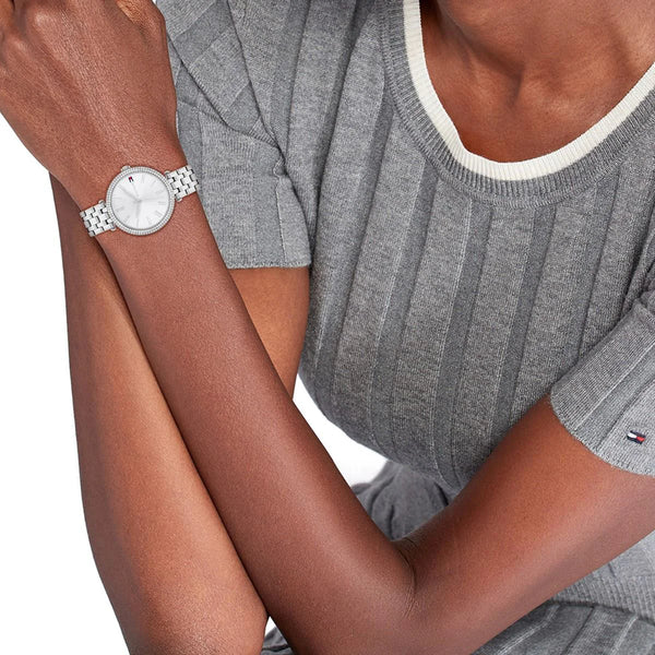 Tommy Hilfiger Women's Silver Stainless Steel Watch, Silver Dial | 1782719 by i-watch