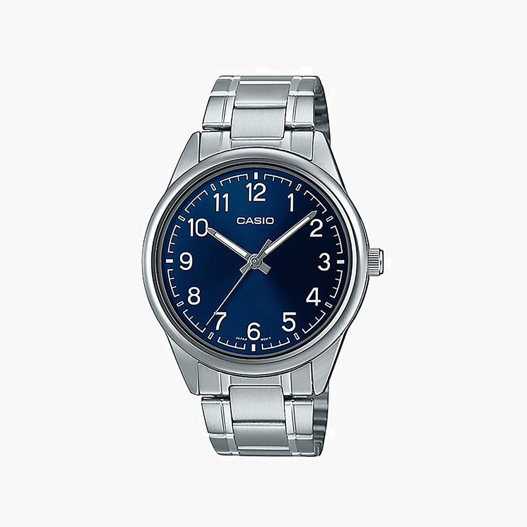 CASIO MTP-V005D-2B4 - STUNNING BLUE DIAL MEN'S TIMEPIECE - STYLISH STAINLESS STEEL-i-Watch-3