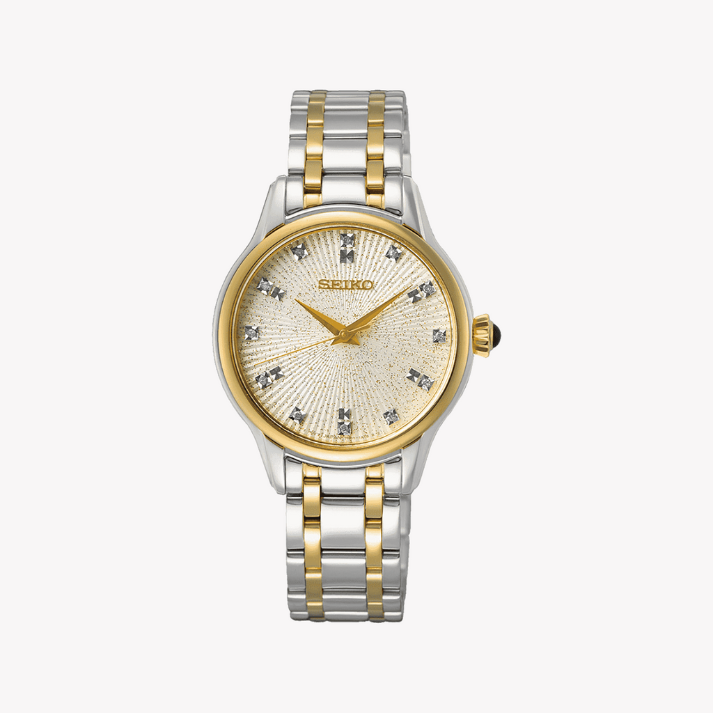 Seiko SRZ550P1 Women's Quartz Watch - Gold & Silver Elegance-i-Watch