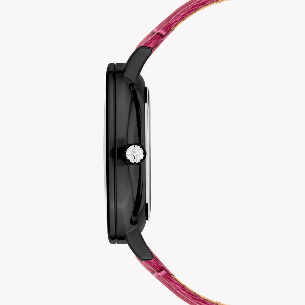 POLICE P16032MSB02 ELEGANT CHARM - SOPHISTICATED WOMEN'S WATCH WITH PINK LEATHER BAND & BLACK DIAL-i-Watch-3