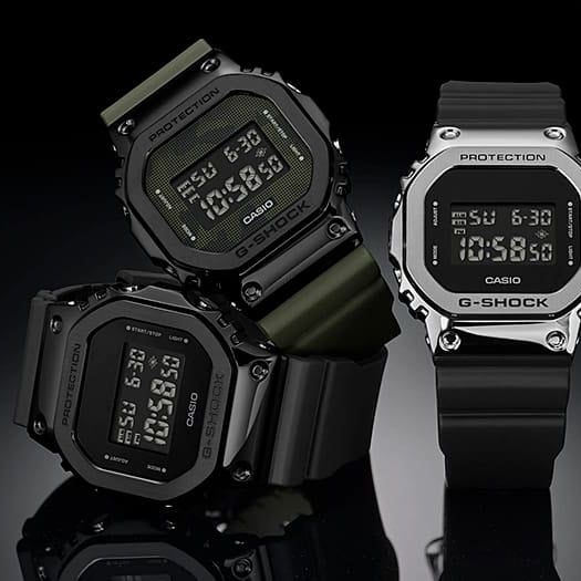 Casio G-Shock Men's Silver & Black Watch, Digital | GM-5600-1ER