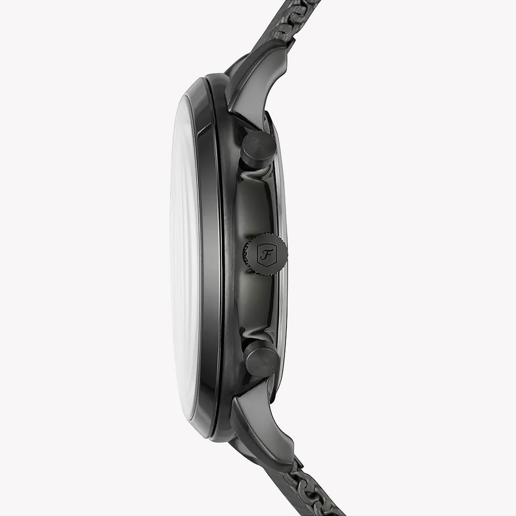 FOSSIL FS5699 SMOKE CLASSIC - ELEGANT MEN'S CHRONOGRAPH WATCH with Stainless Steel Band and Black Dial-i-Watch-3