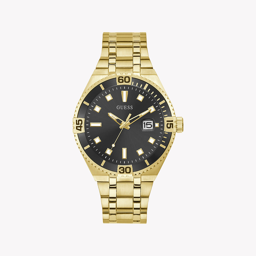 GUESS GW0330G2 BOLD SOPHISTICATION - MENS GOLD & BLACK STAINLESS STEEL TIMEPIECE