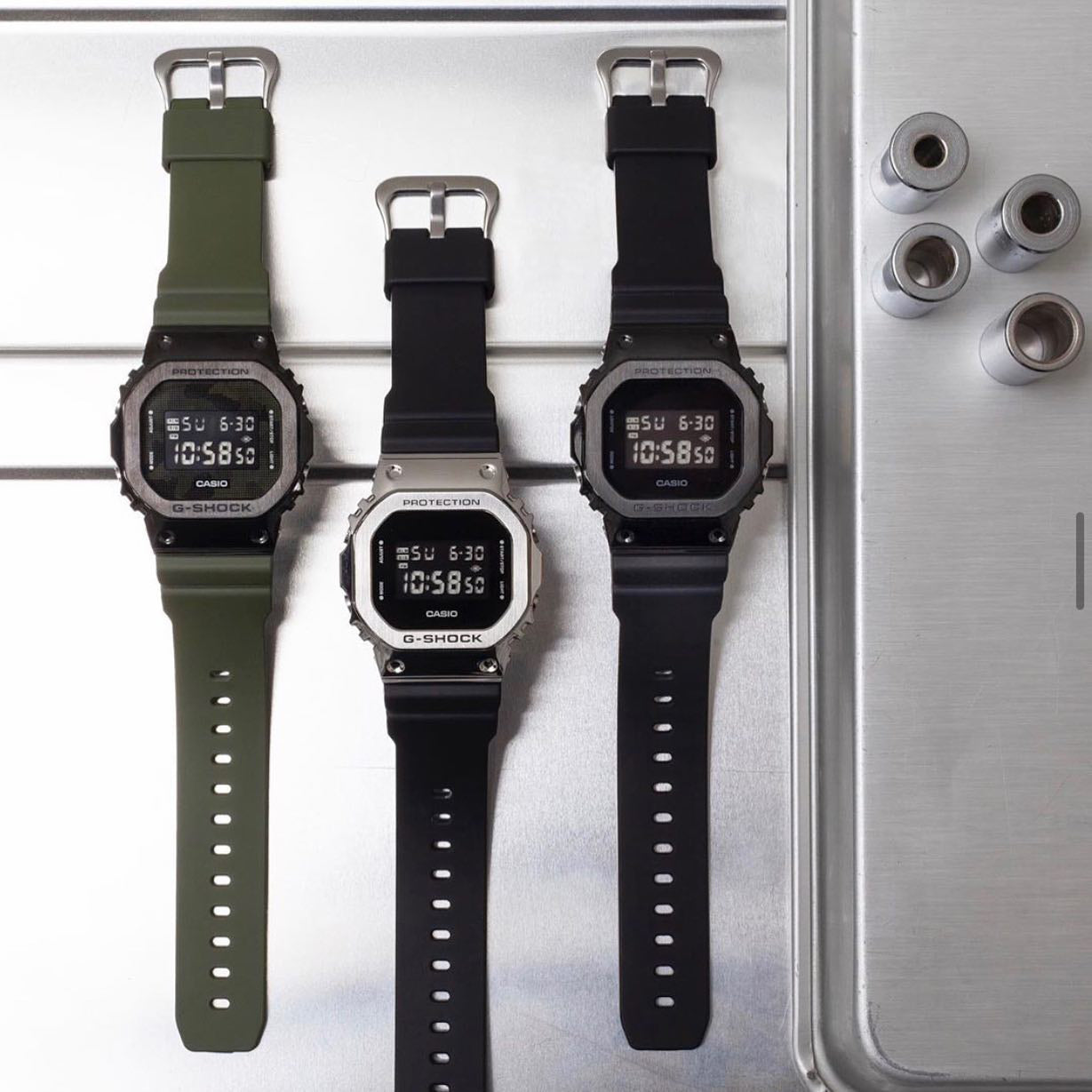 G-Shock Men's Black Resin & Stainless Steel Watch | Gm-5600b