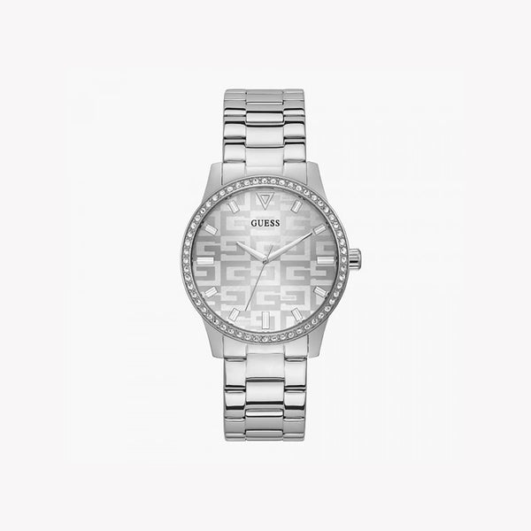 Guess Unisex Silver Stainless Steel Watch, Silver Dial | Gw0292l1 by i-watch
