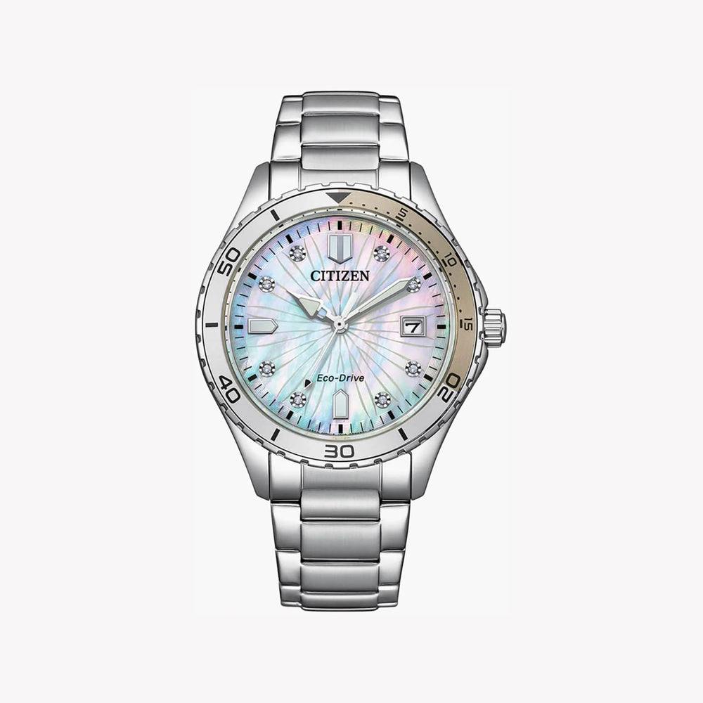 Citizen Women's Silver Stainless Steel, Multicolored Dial | Fe6170-88d by i-watch
