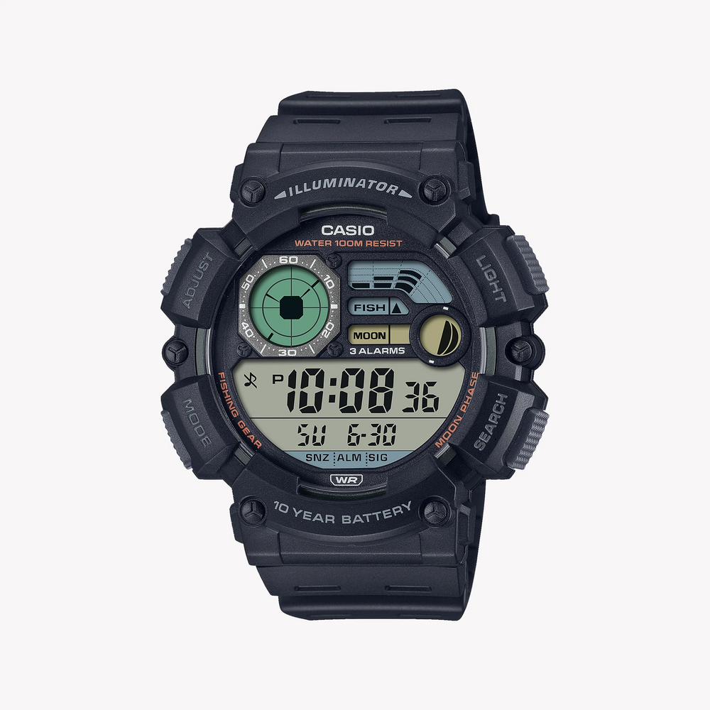 Casio Men's Black Resin Digital Watch, Water-Resistant | Ws-1500h-1avdf by i-watch