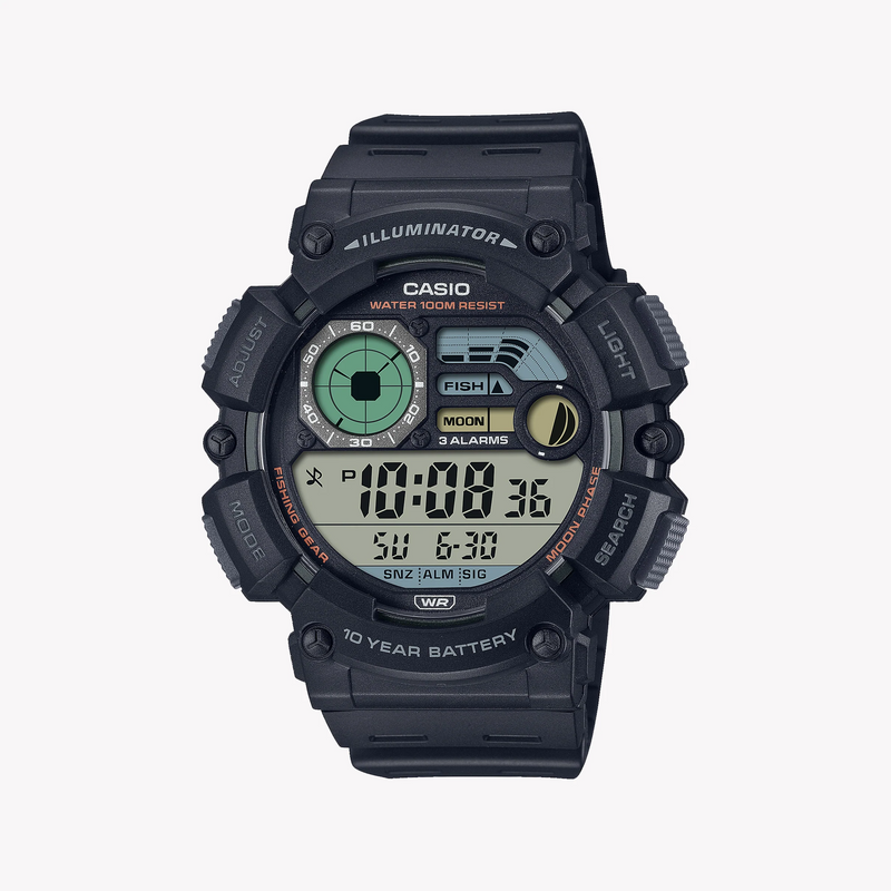 Casio Men's Black Resin Digital Watch, Water-Resistant | Ws-1500h-1avdf by i-watch