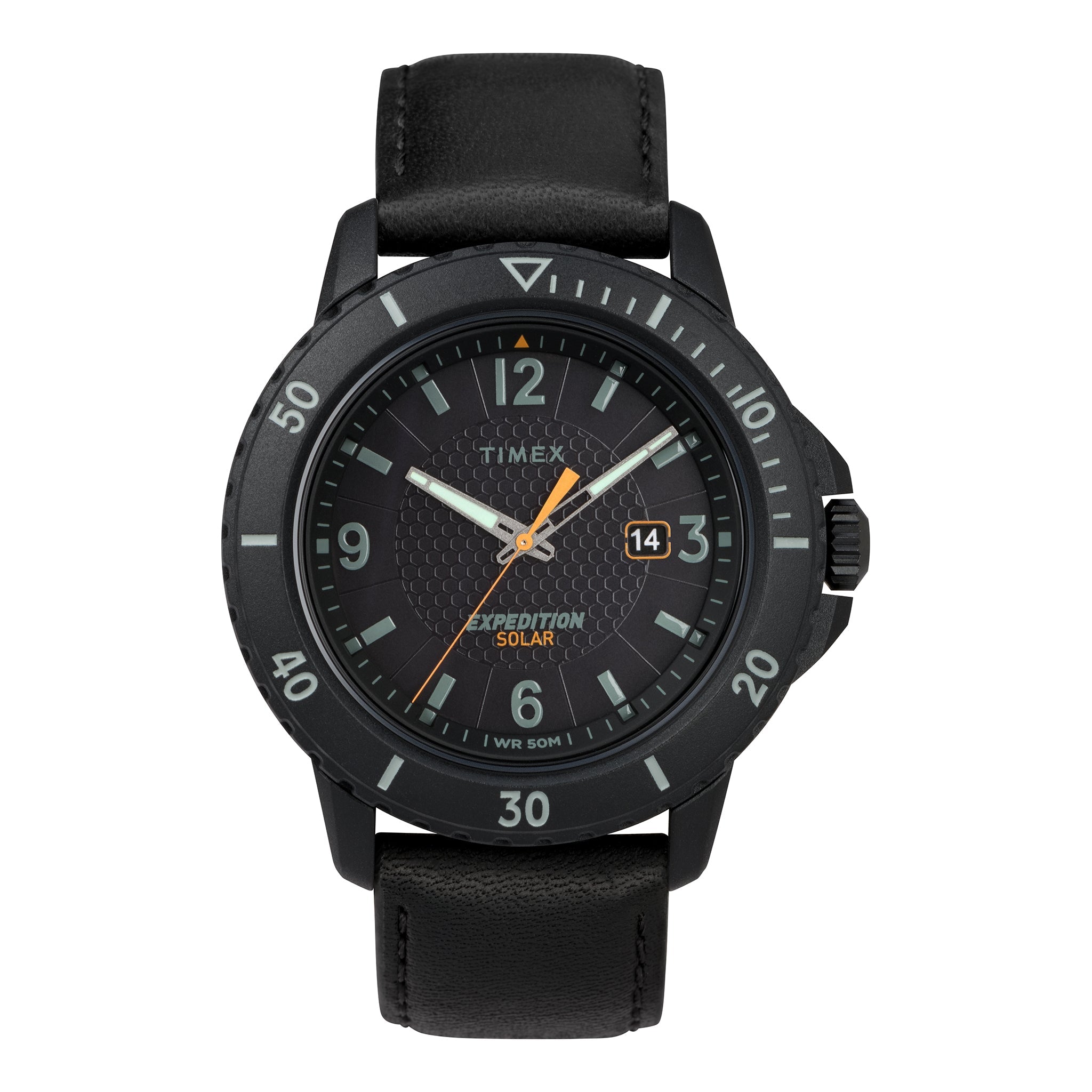 TIMEX EXPEDITION GALLATIN SOLAR TW4B14700 - MEN'S BLACK LEATHER & RESIN TIMEPIECE