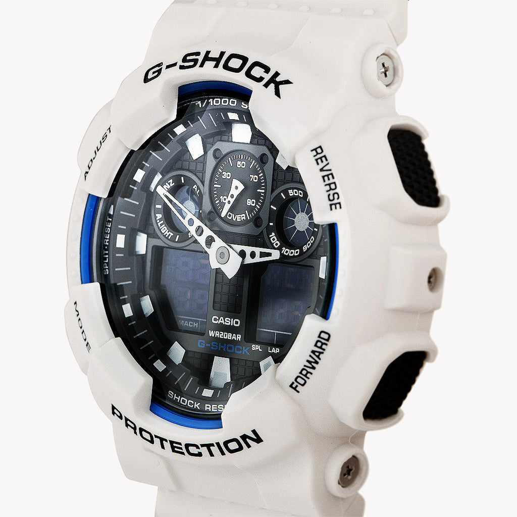 CASIO G-SHOCK GA100B-7A STYLISH ENDURANCE - MEN'S WHITE RESIN WATCH FOR ADVENTURE-i-Watch-4