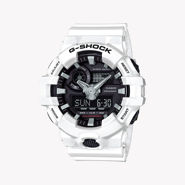 G-Shock Men's White Resin Watch, Super Illuminator | Ga-700-7adr by i-watch