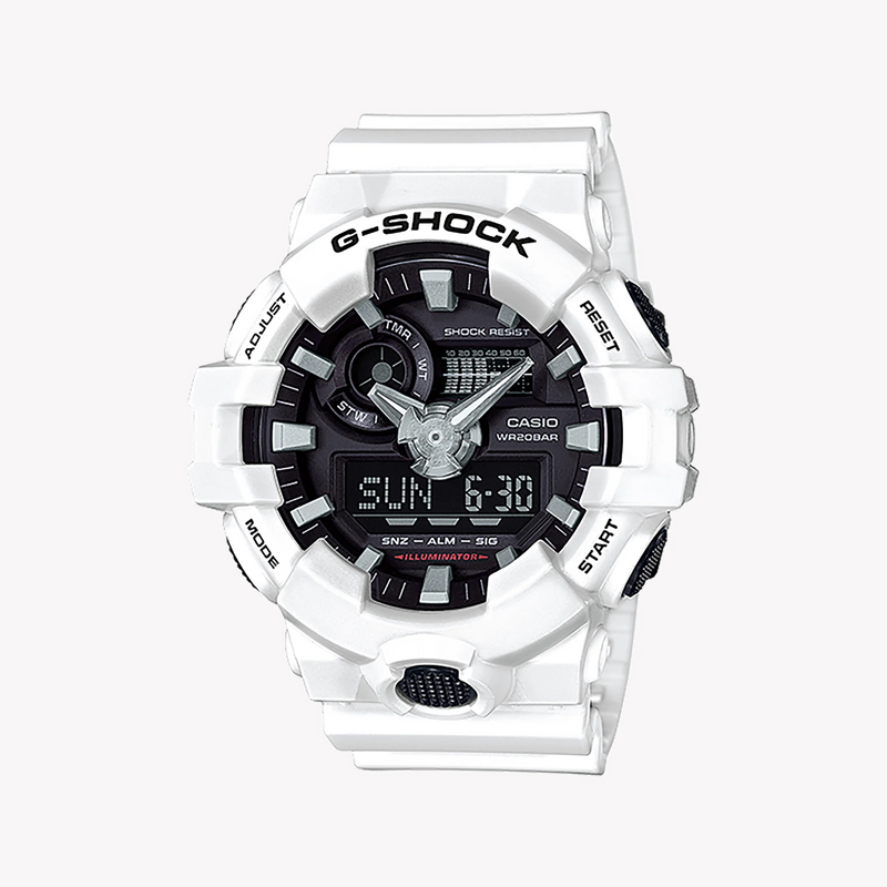 G-Shock Men's White Resin Watch, Super Illuminator | Ga-700-7adr by i-watch