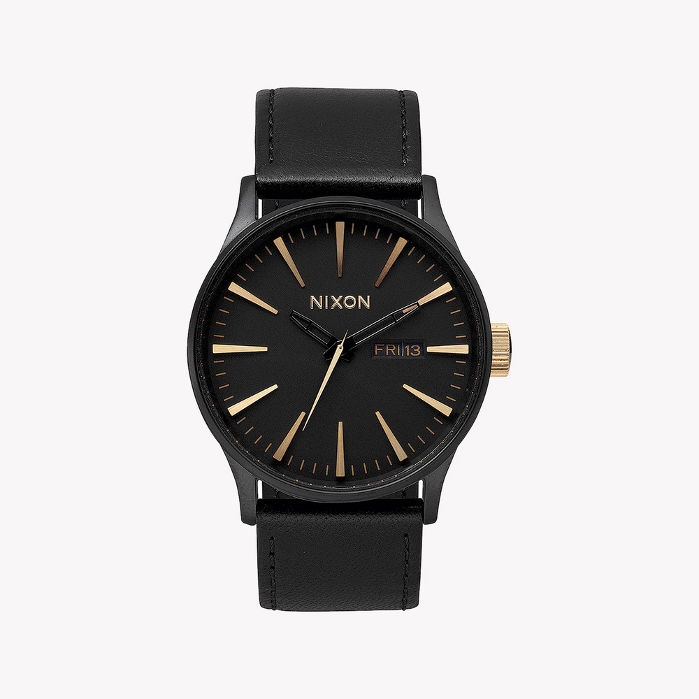 Nixon Men's Black Stainless Steel Watch, Black Leather | A105-1041 by i-watch
