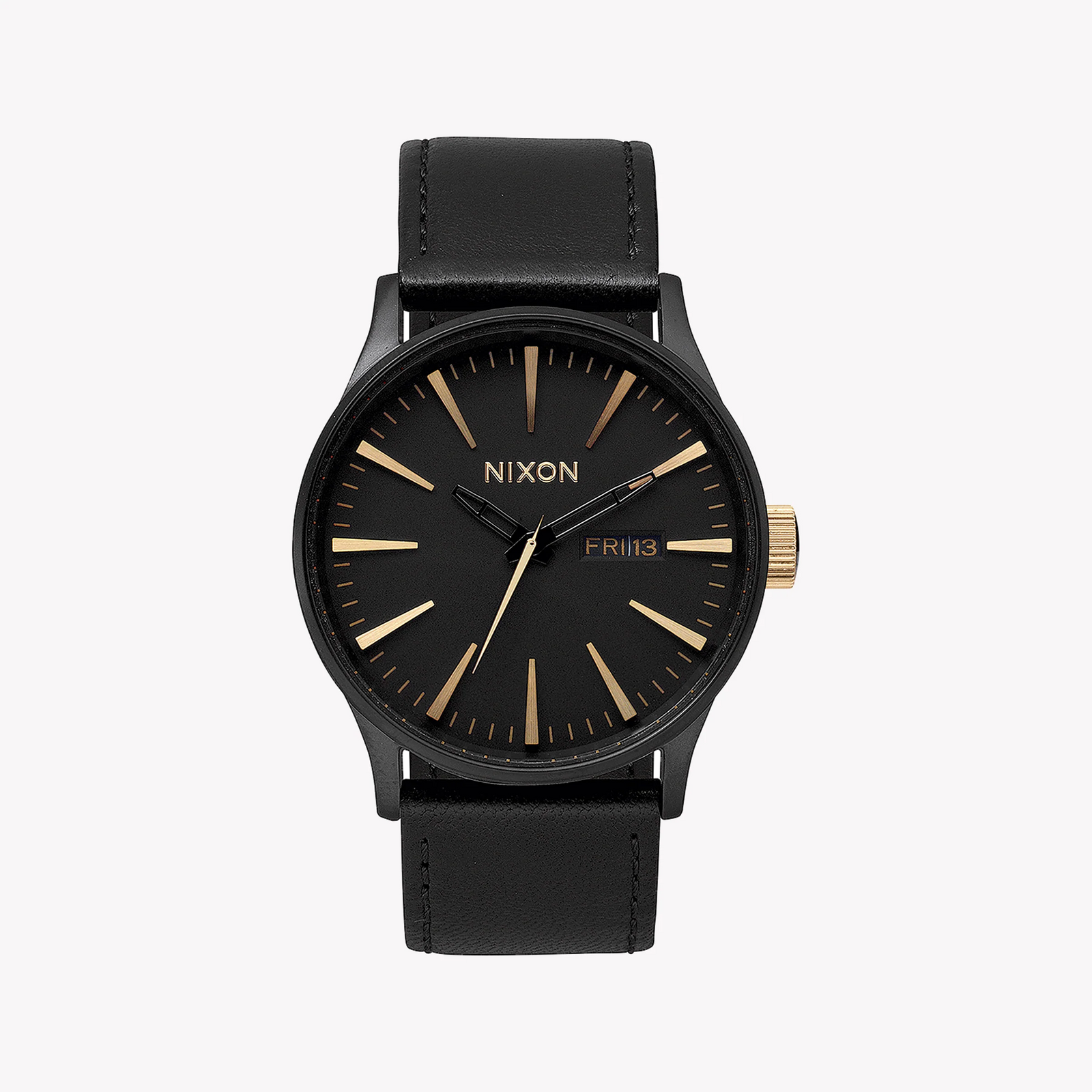 Nixon Men's Black Stainless Steel Watch, Black Leather | A105-1041 by i-watch