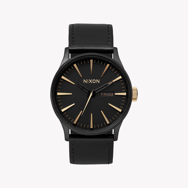Nixon Men's Black Stainless Steel Watch, Black Leather | A105-1041 by i-watch