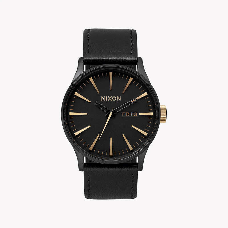 Nixon Men's Black Stainless Steel Watch, Black Leather | A105-1041 by i-watch