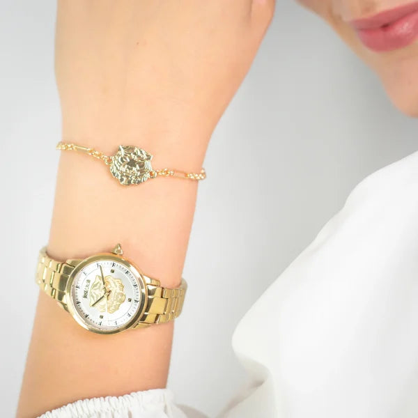 Just Cavalli Women's Gold Alloy Watch, Silver Dial | Jc1l334m0055 by i-watch