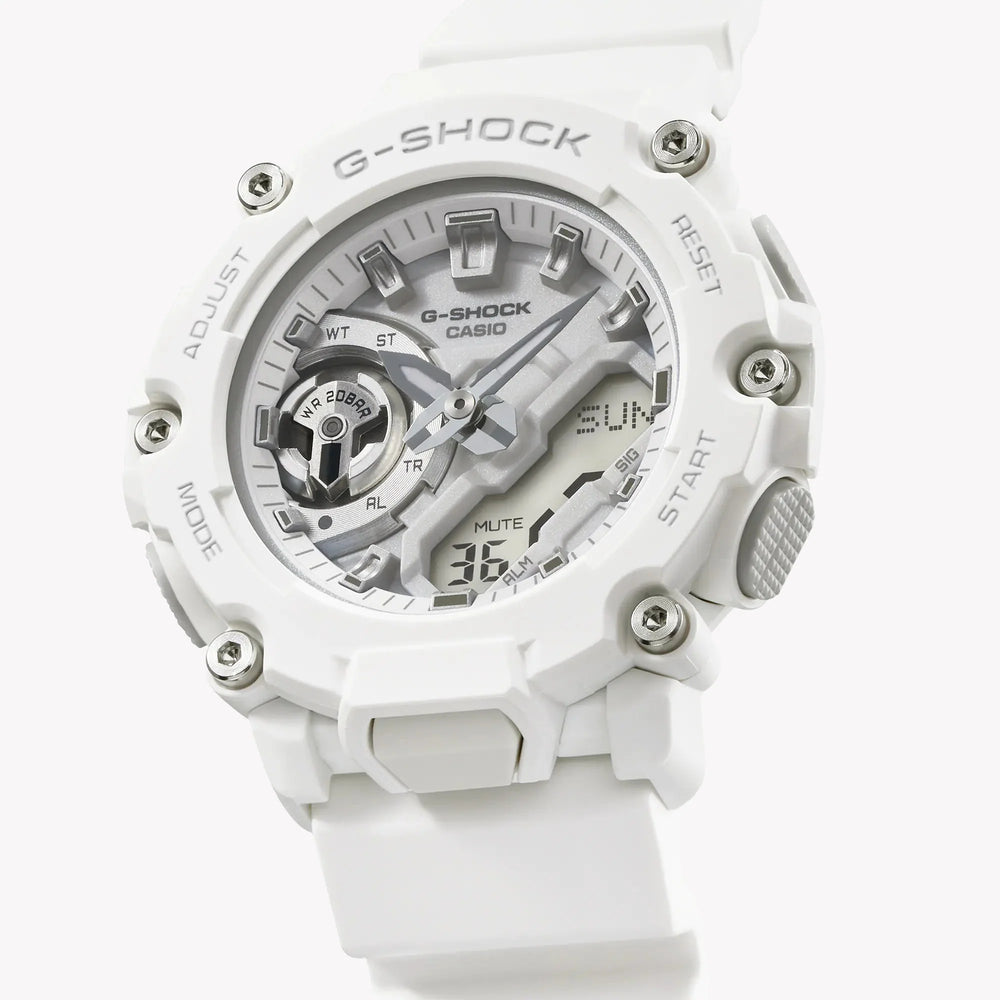 G-Shock Unisex White Resin Watch, Digital Dial | Gma-S2200m-7adr by i-watch