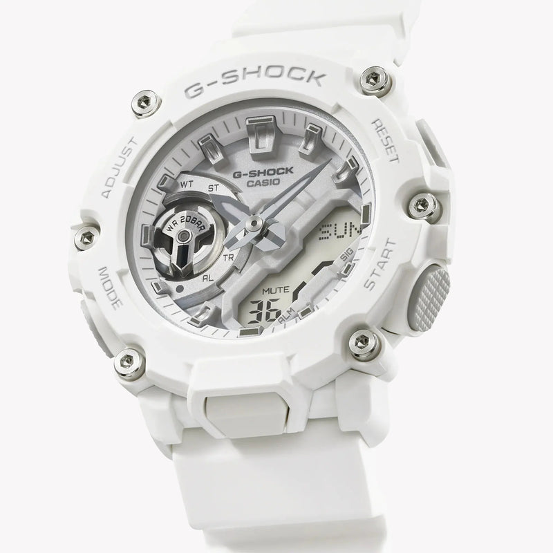 G-Shock Unisex White Resin Watch, Digital Dial | Gma-S2200m-7adr by i-watch