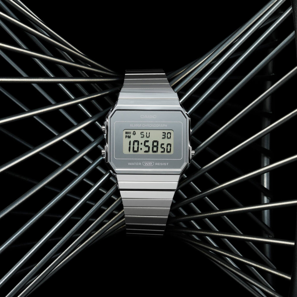 CASIO A700WEV-7ADF - SPORTY ELEGANCE DIGITAL TIMEPIECE WITH STAINLESS STEEL BAND-i-Watch-2
