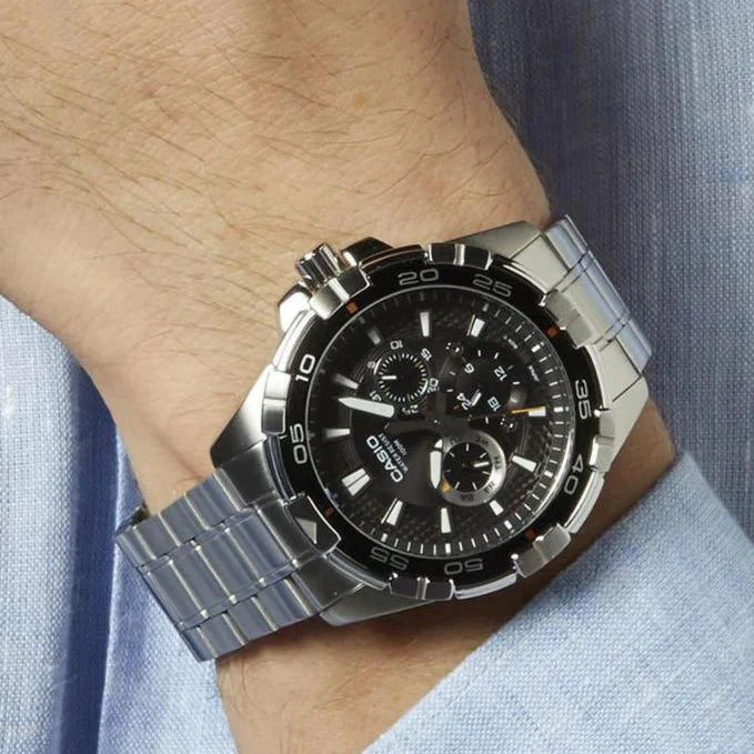 Casio Mtd-1069d-1a2vdf - Sporty Elegance Men's Watch With Stainless Steel Band by i-watch