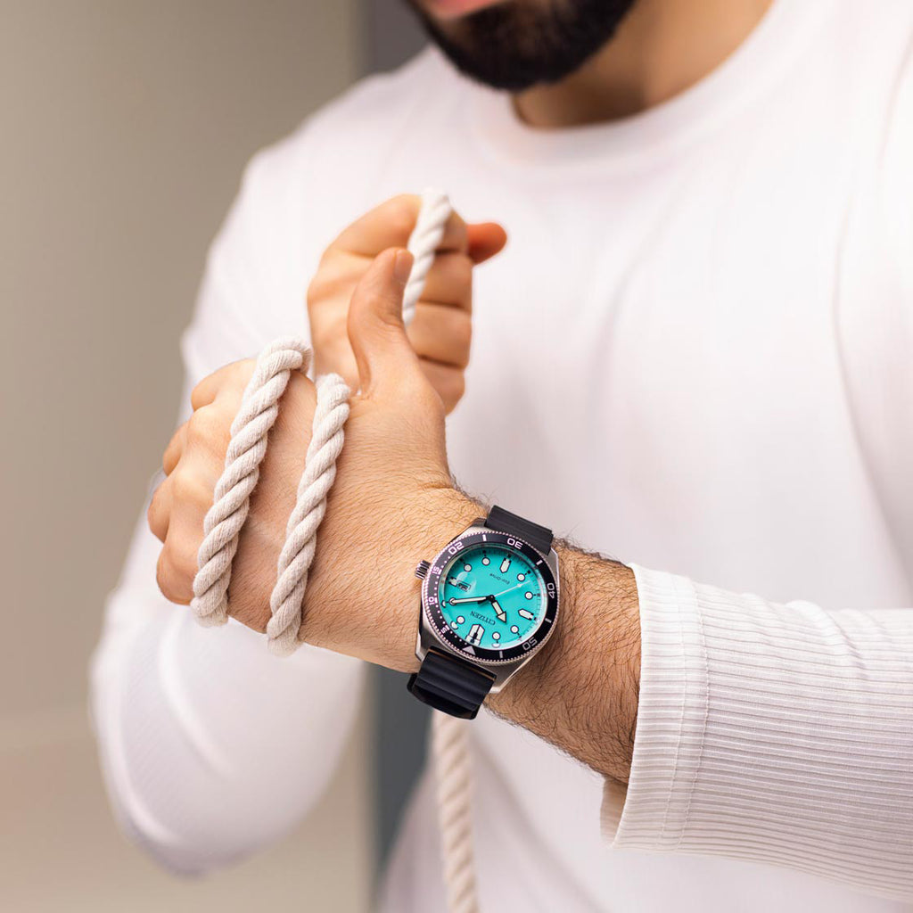 CITIZEN AW1760-14X BOLD PERFORMANCE - MEN'S WATCH WITH STYLISH RUBBER BAND & 10 ATM WATER RESISTANCE-i-Watch-3