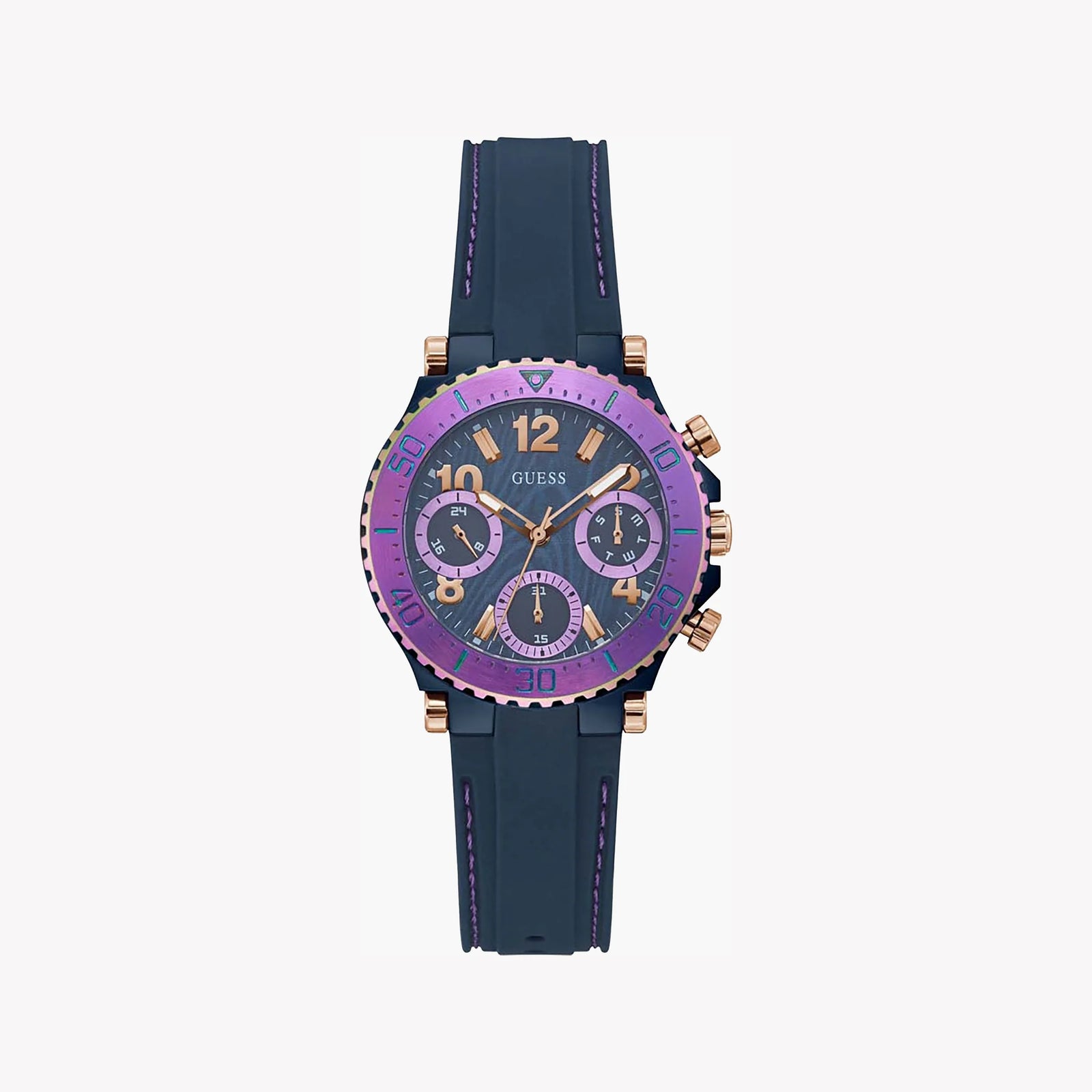 Guess Watches Women's Rose Gold Silicone, Multicolor Dial | Gw0466l2 by i-watch