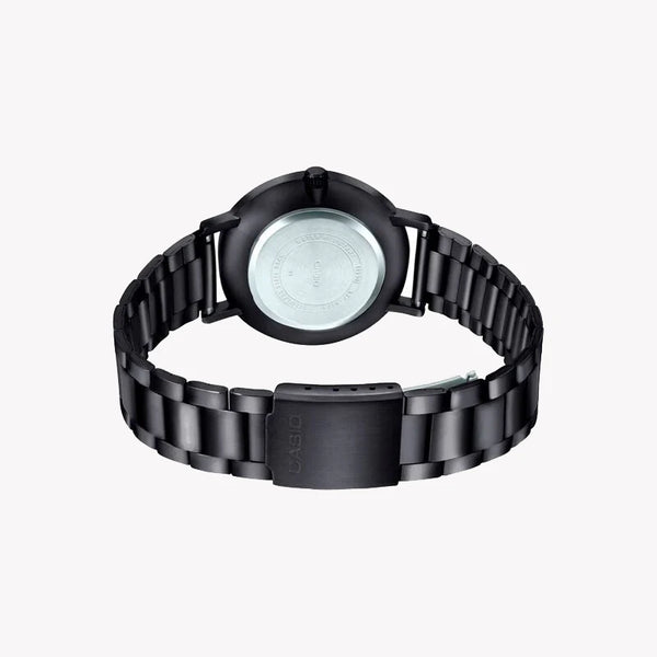 Casio Men's Black Stainless Steel Watch, Blue Dial | Mtp-Vt01b-2b by i-watch