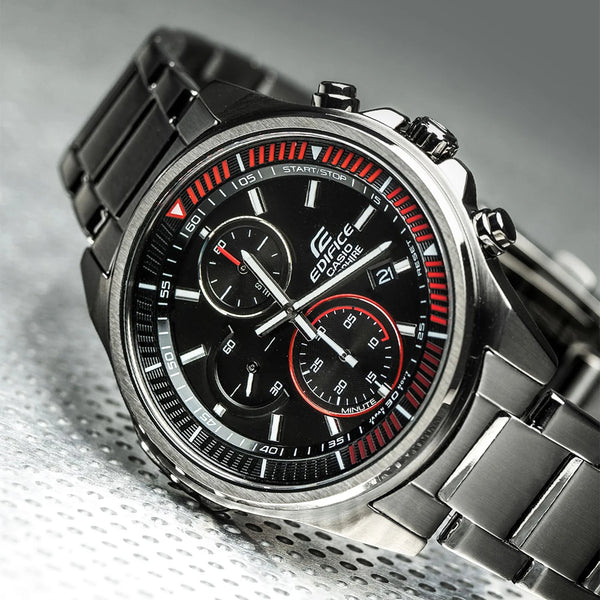 Timeless Elegance Men's Stainless Steel Watch, Black Dial | Efr-S572dc-1avu by i-watch