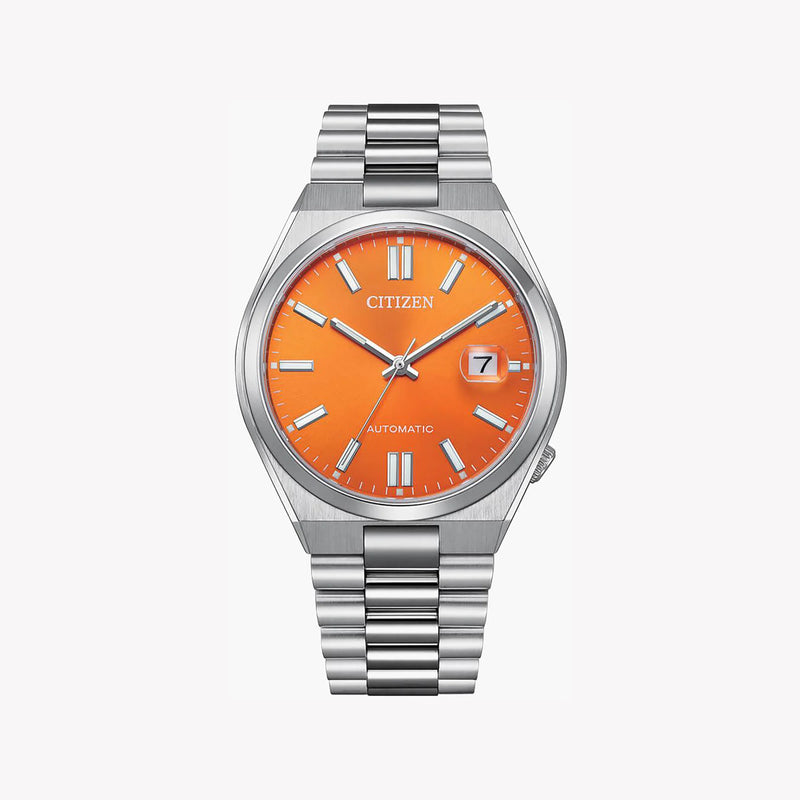 Citizen Nj0151-88z - Striking Orange Dial Automatic Men's Watch With Stainless Steel Band by i-watch