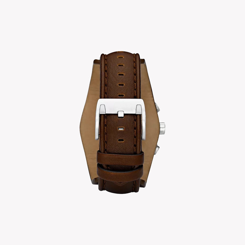 Fossil Men's Brown Leather Watch, Silver Case | Ch2565 by i-watch