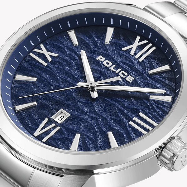 Police Men's Silver Watch, Blue Dial | Pewjh0004903 by i-watch