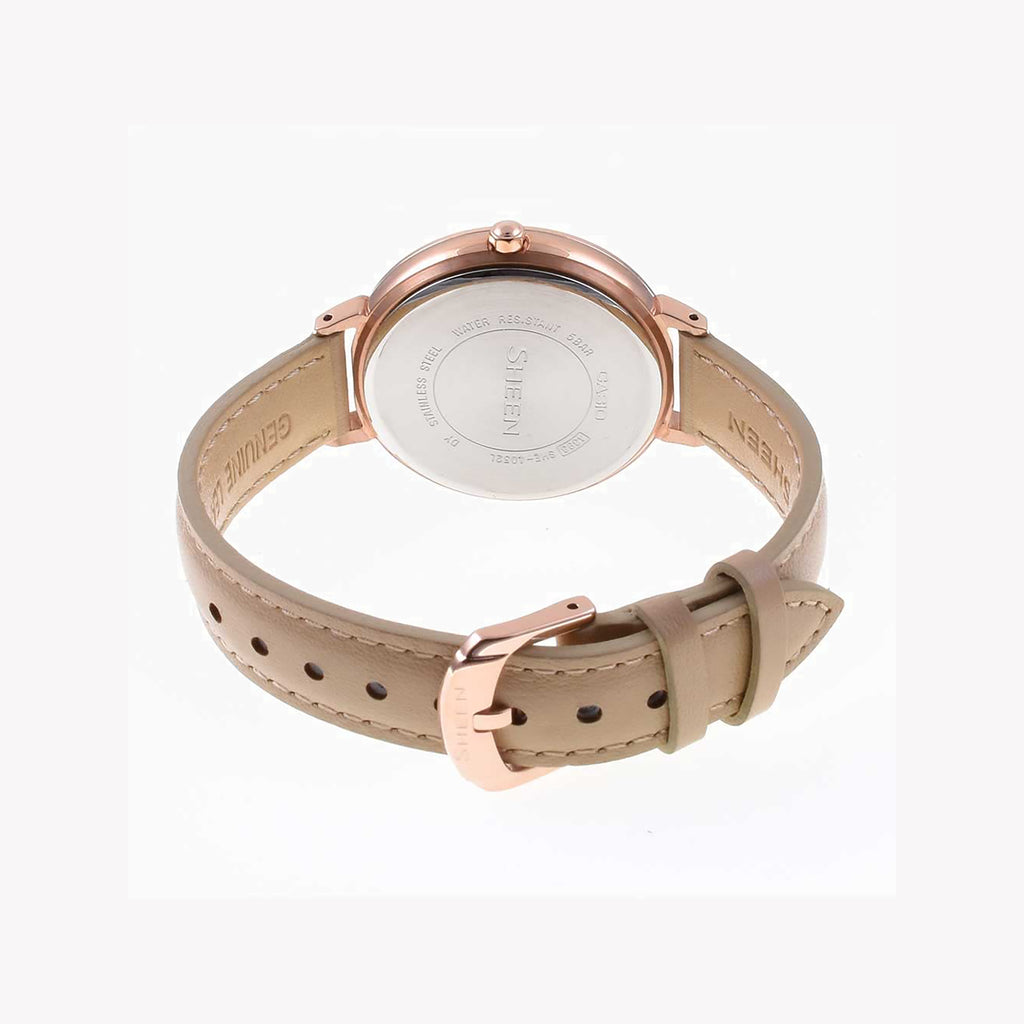 CASIO SHE-4052PGL-7BUDF ELEGANT SPORTY CHIC - Versatile Women's Timepiece with Rose Gold & Leather-i-Watch-3