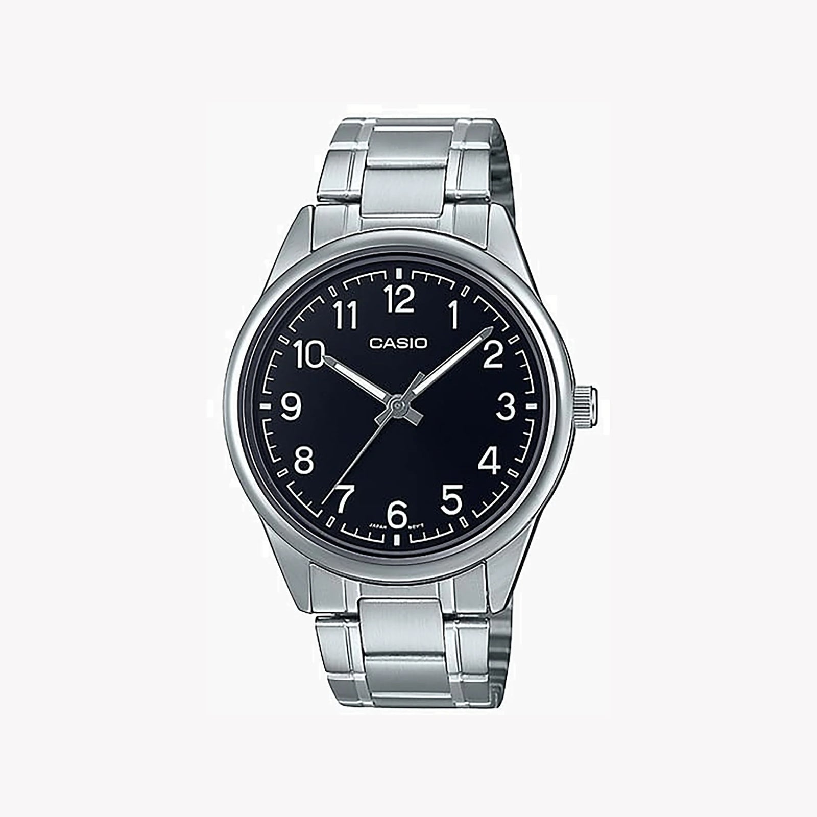 Casio Men's Silver Stainless Steel Watch, Black Dial | Mtp-V005d-1b4 by i-watch