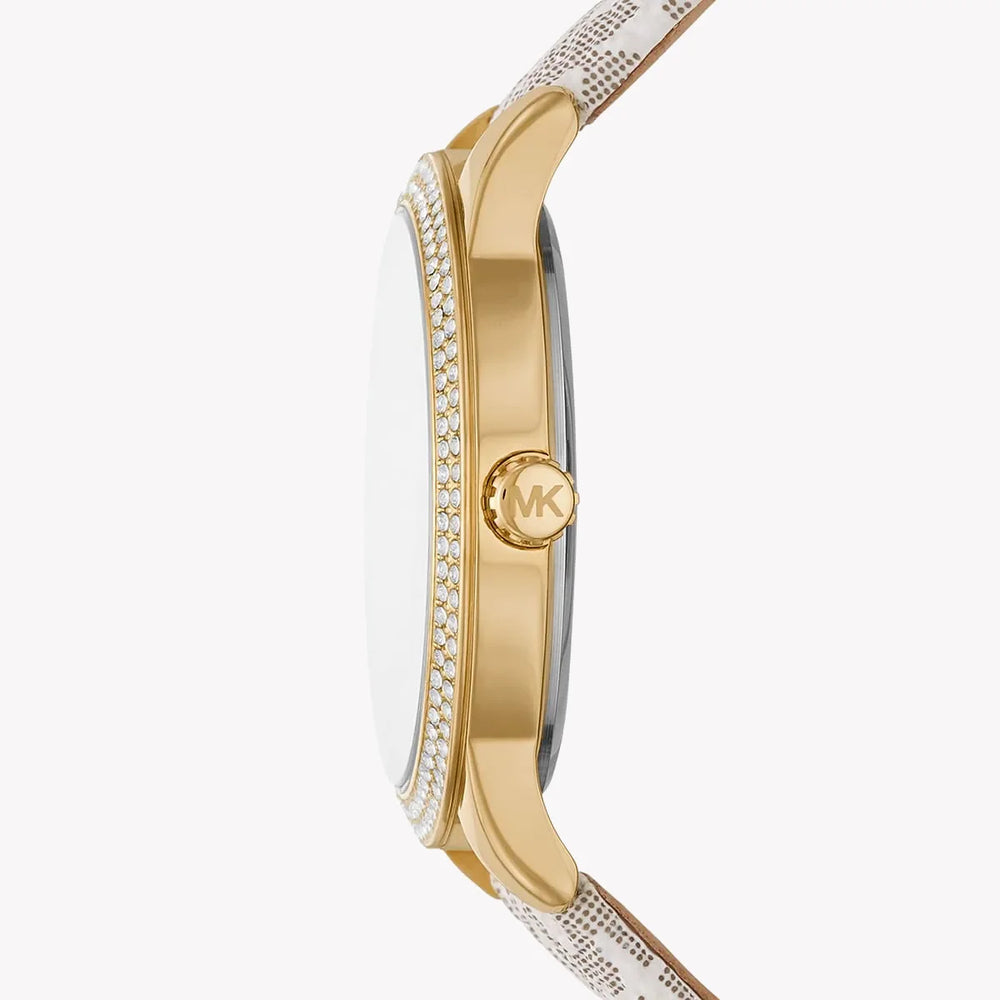 Michael Kors Women's Gold Watch, White Leather Band | Mk6967 by i-watch