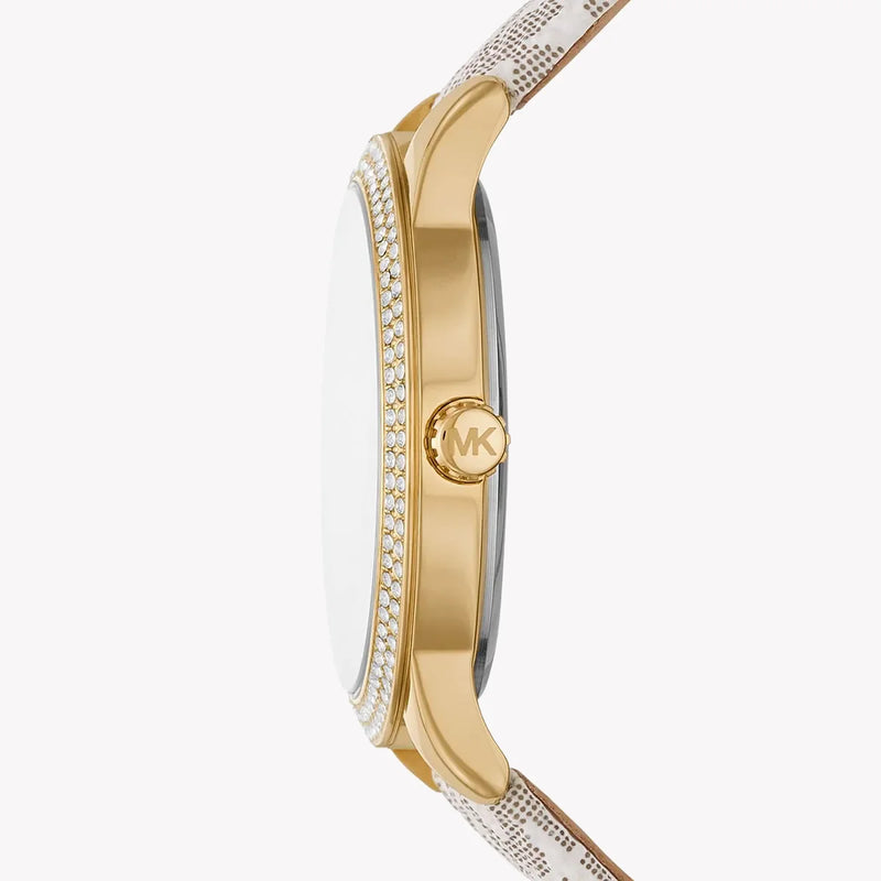 Michael Kors Women's Gold Watch, White Leather Band | Mk6967 by i-watch