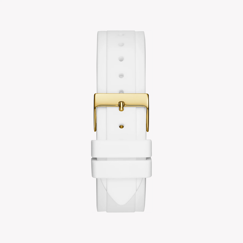 Chic Allure Women's Gold Silicone Watch, White Dial | Gw0779l1 by i-watch