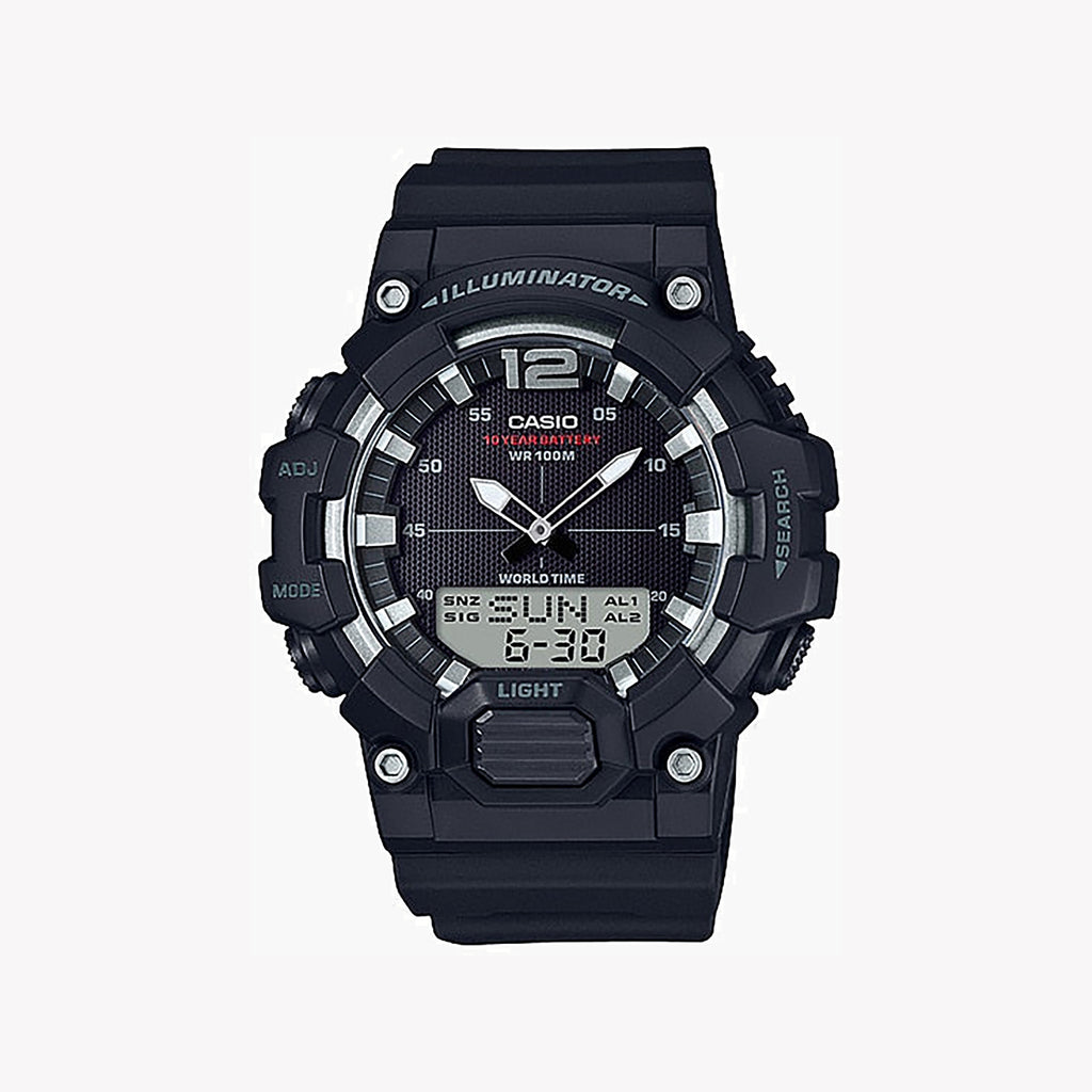 CASIO HDC-700-1AVDF ADVENTURE SEEKER - MEN'S SPORTY BLACK RESIN WATCH WITH MULTIFUNCTIONAL FEATURES