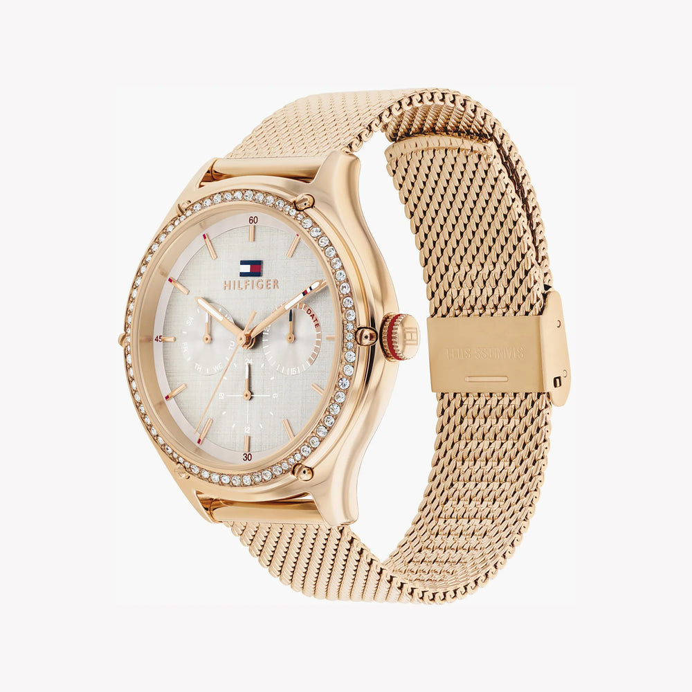 Tommy Hilfiger Men's Rose Gold Watch, White Dial | 1692168 by i-watch