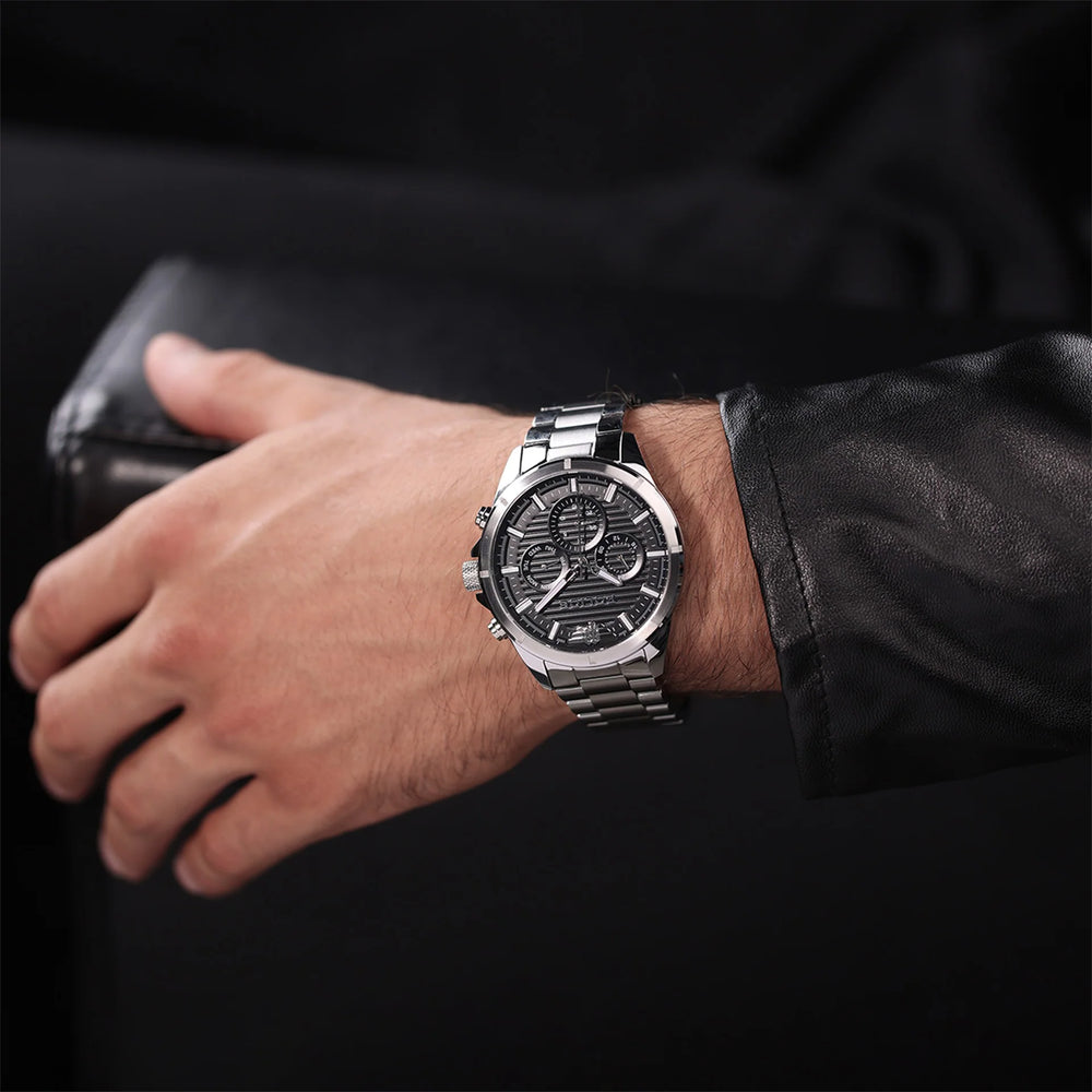 Police Men's Silver Stainless Steel, Black Dial | Pewjk2227806 by i-watch