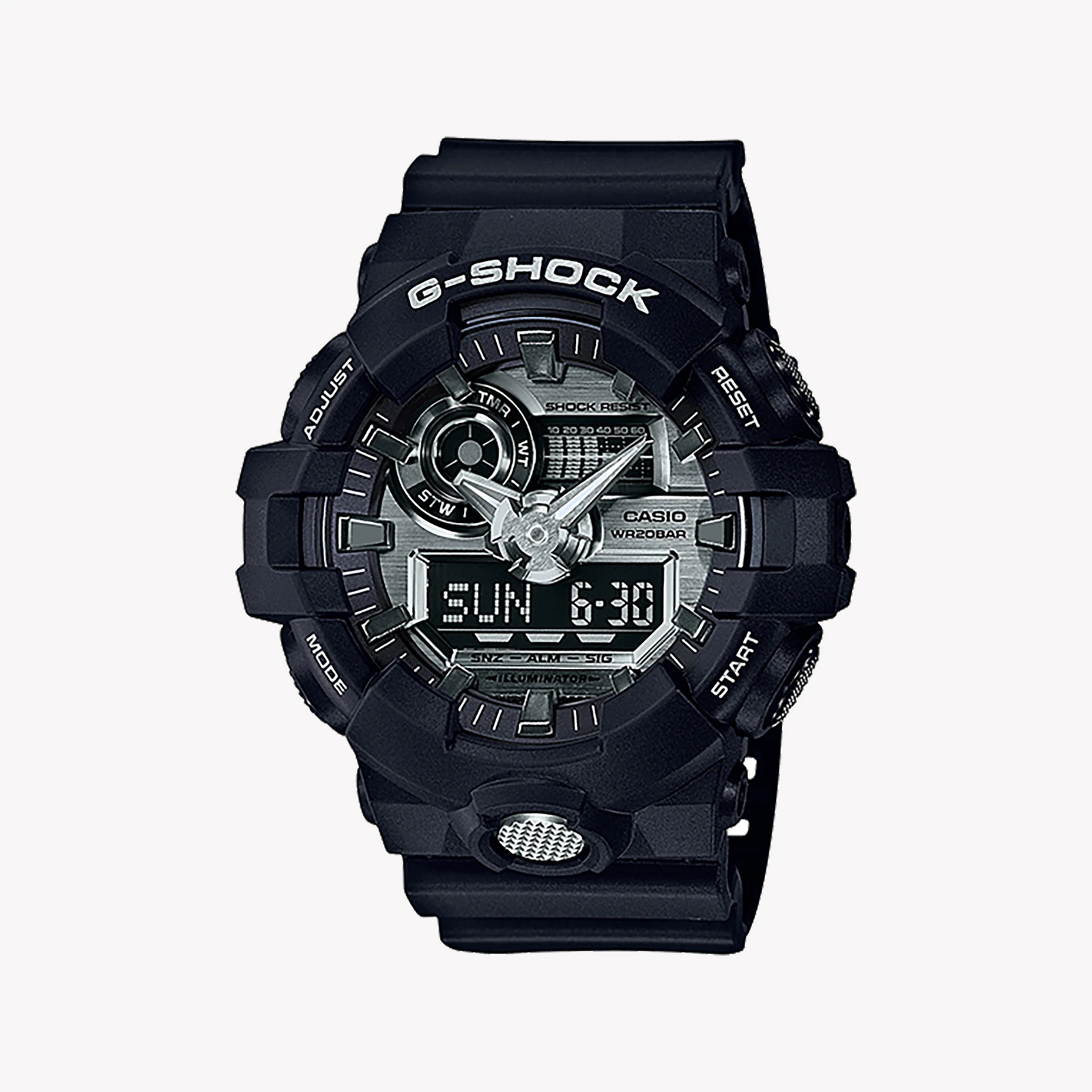 Casio G-Shock Ga-710-1a Bold Adventure - Men's Sporty Resilient Black Watch With Led Light And 200m Water Resistance by i-watch