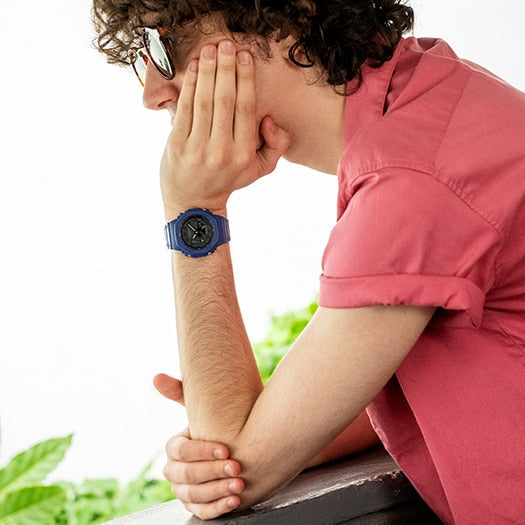 CASIO G-SHOCK GA-2100-7ADR OAK - CHIC RESILIENCE MEN'S WATCH with White Resin Band and Sleek Design-i-Watch-6